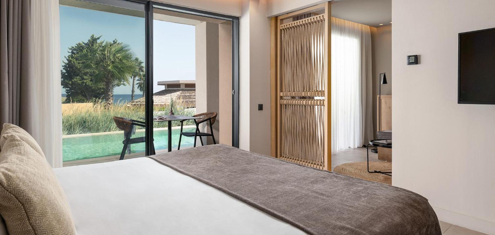 Helea Lifestyle Beach Resort Kallithéa Exterior foto A room at the hotel